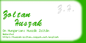 zoltan huszak business card