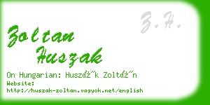 zoltan huszak business card
